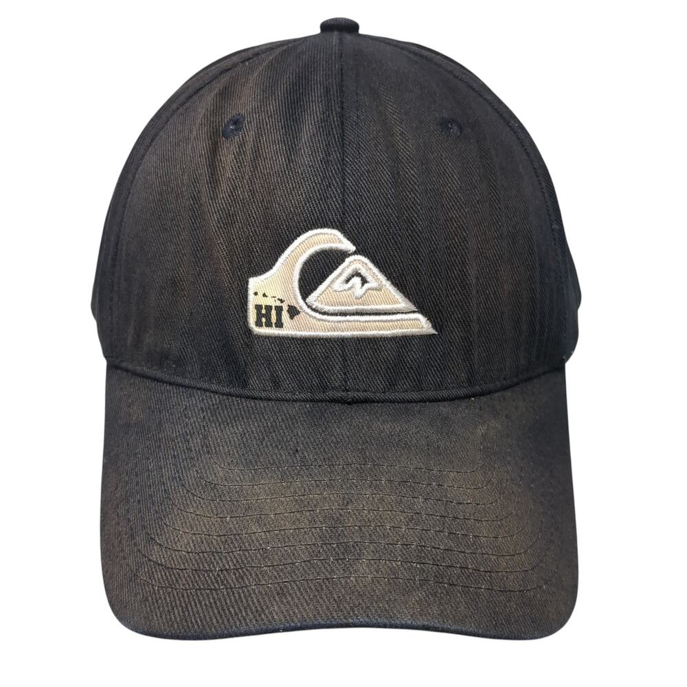Hi Hawaii Fitted Baseball Hat Black One Size Embroidered Quiksilver